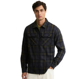 Barbour International Oxborough men's black and fir green overshirt