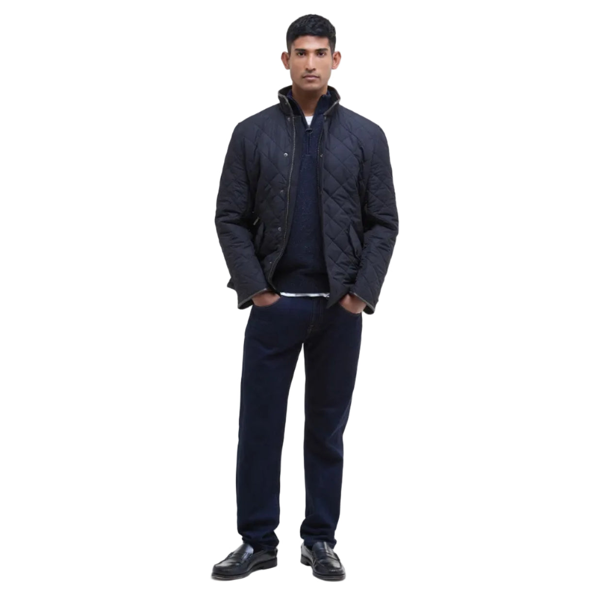 Barbour Mens Jacket Powell Quilted Navy