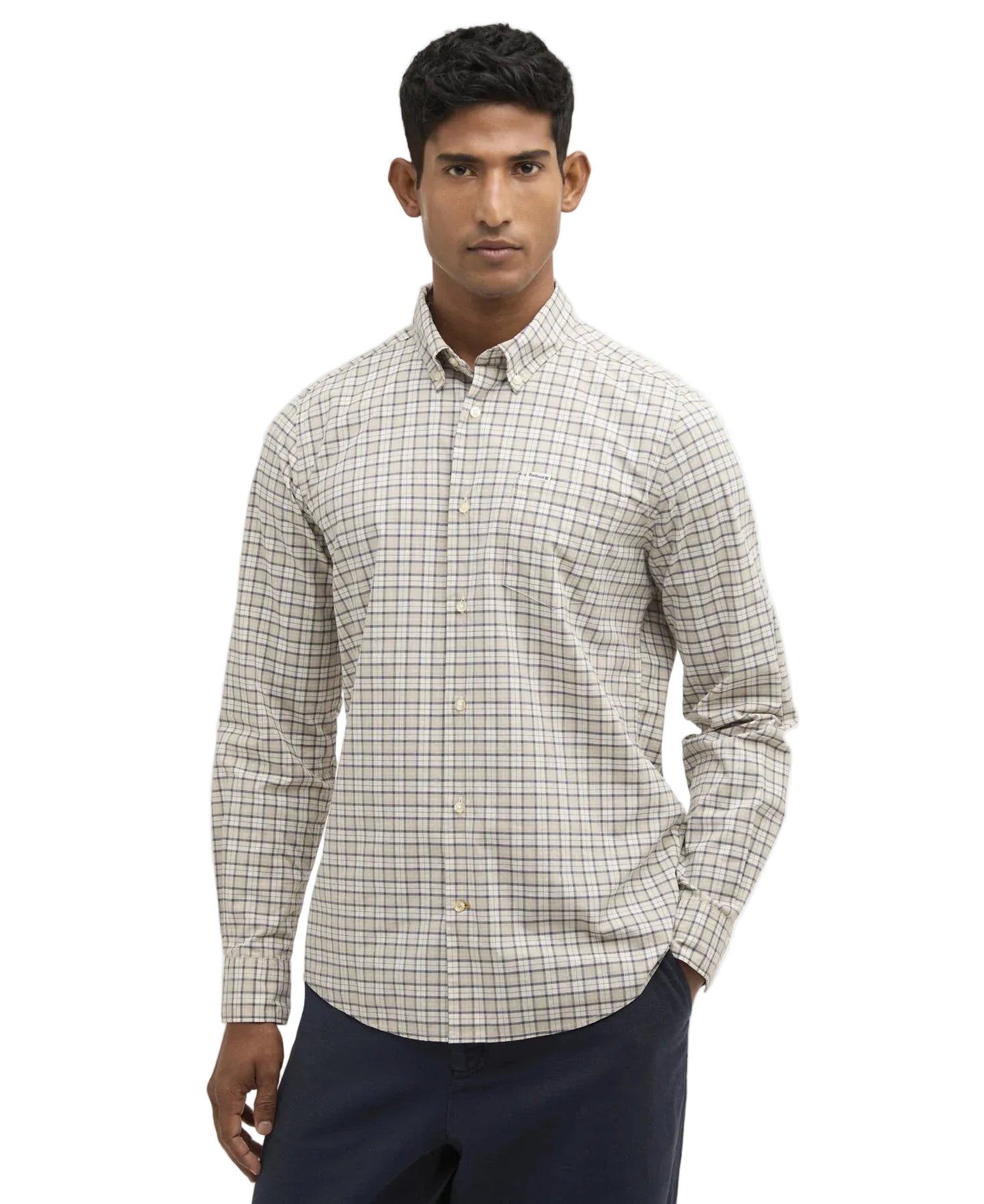 Barbour Mens Lomond Tailored Tartan Shirt Oban Mist Tartan