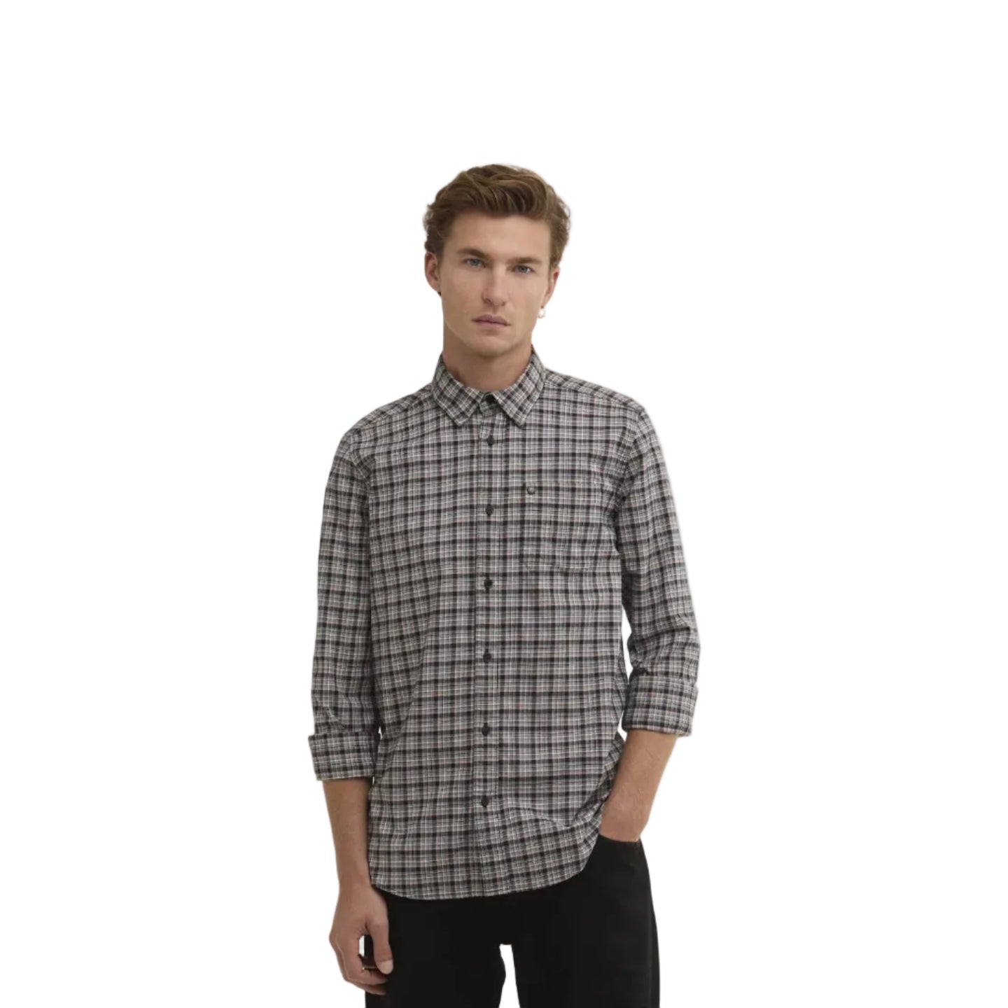 Barbour International Mens Peregrine Check Shirt Woodrose