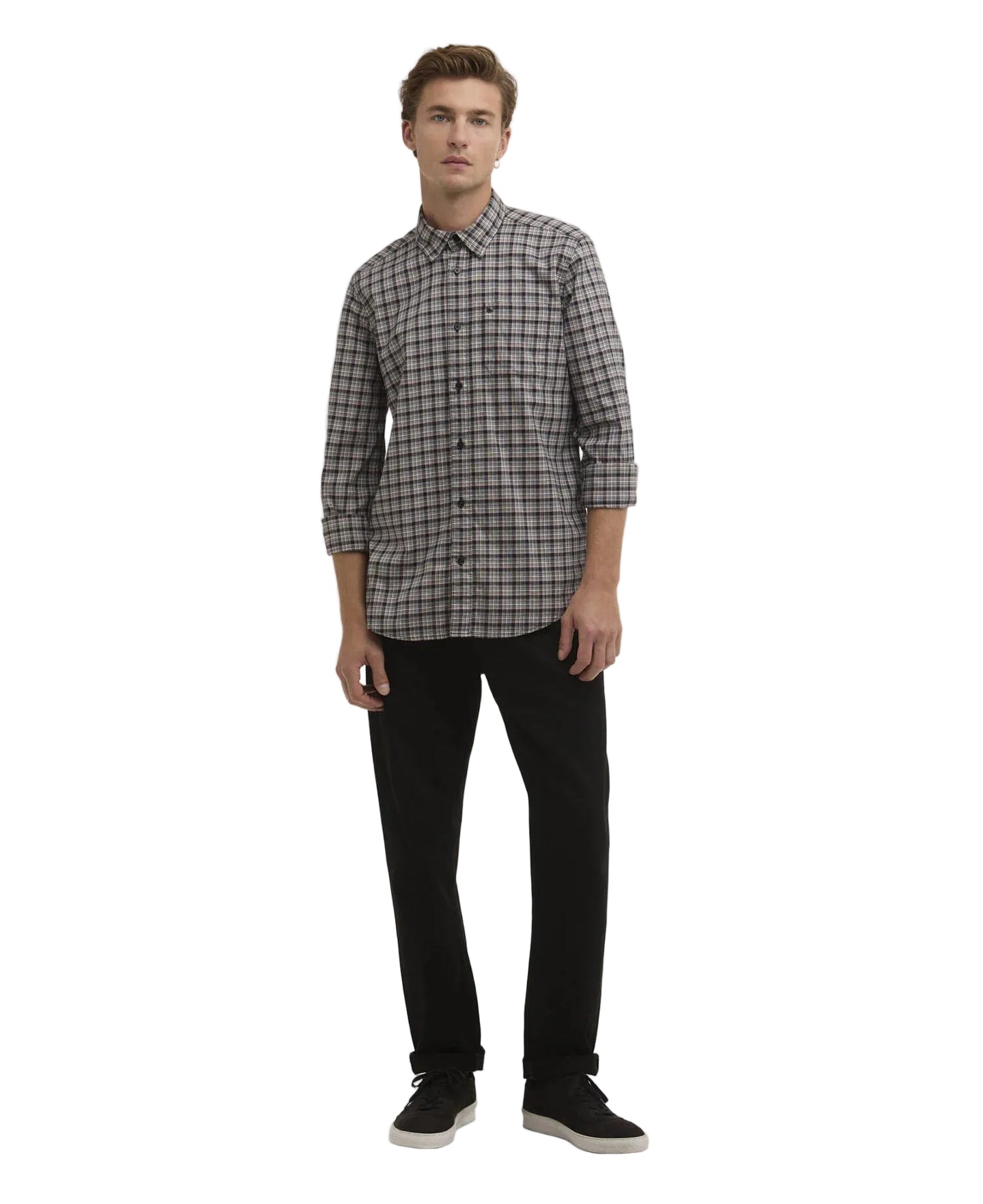 Barbour International Mens Peregrine Check Shirt Woodrose