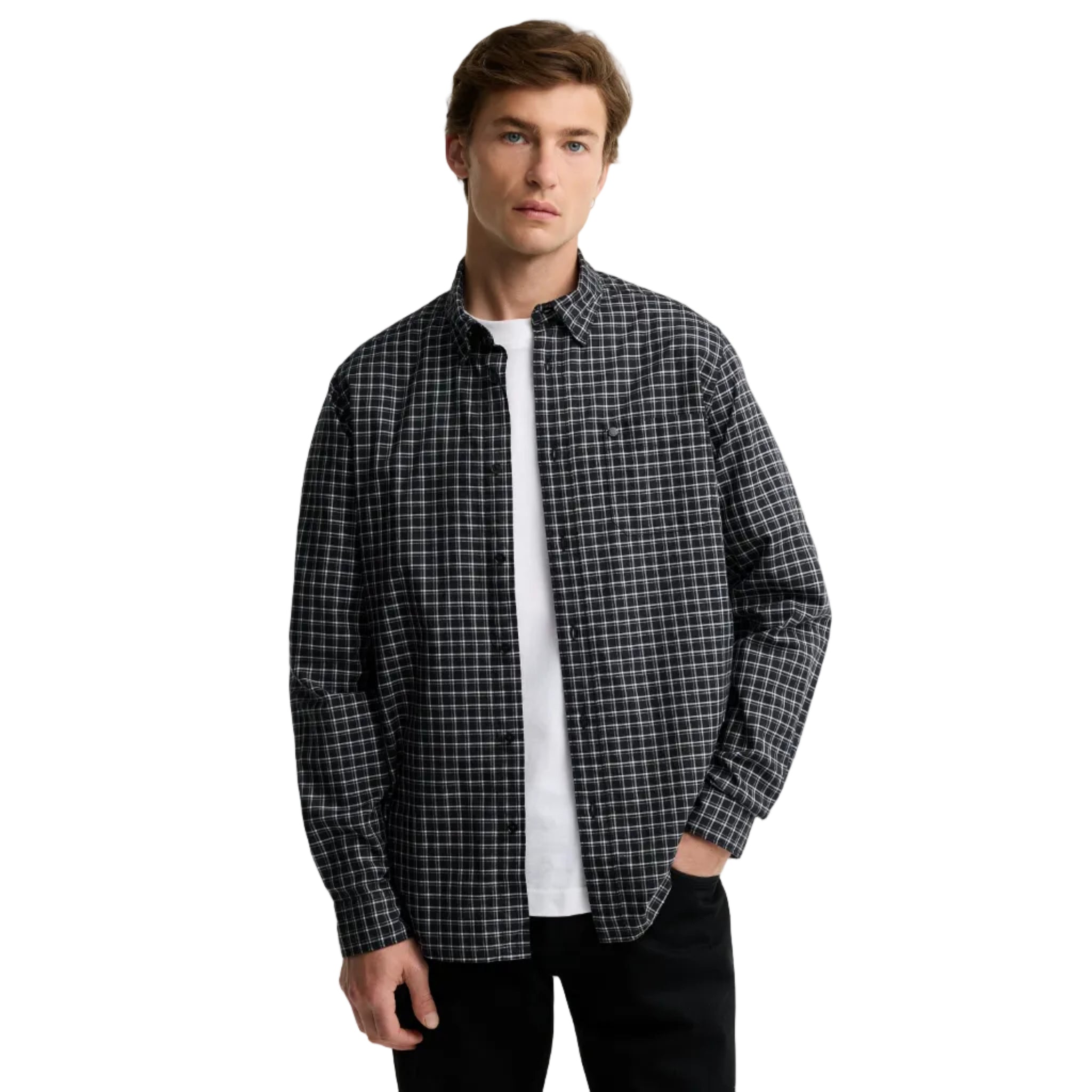 Barbour International Mens Shirt Malkin Black