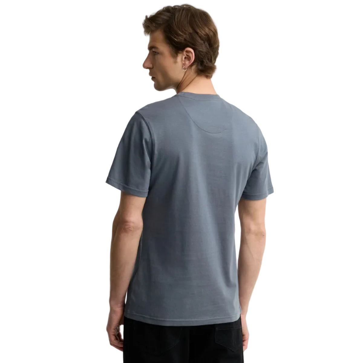 Barbour International Mens T-Shirt Small Logo Washed Charcoal