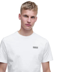 Barbour International Mens Tee Small Logo White/Black
