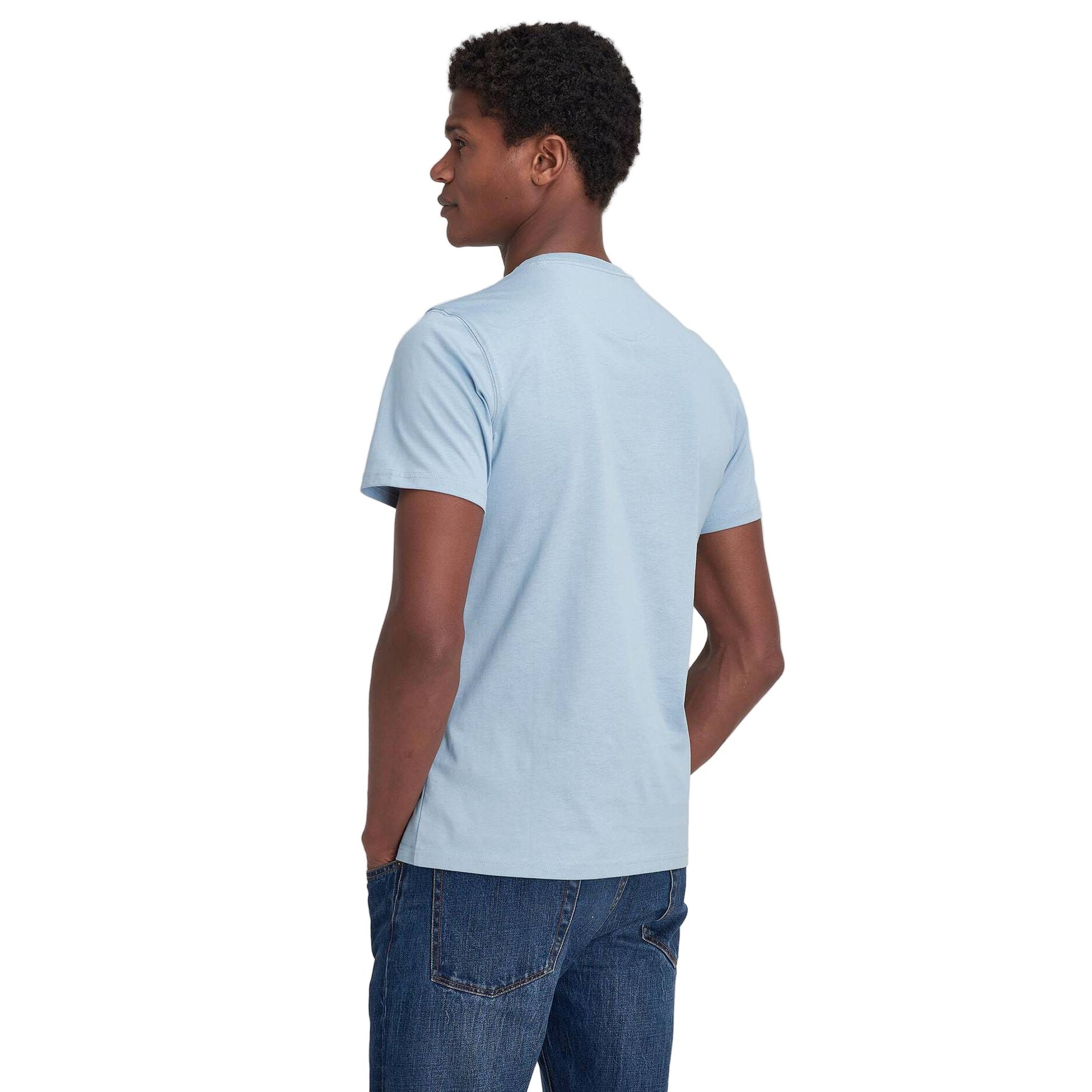 Barbour Mens T-Shirt Essential Sports Cool Blue