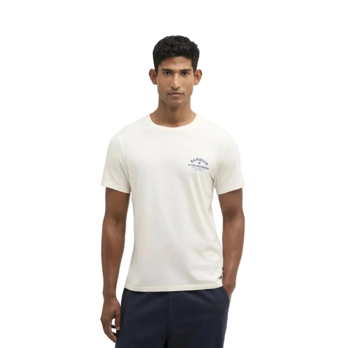Barbour Mens Logo T-Shirt Whisper White