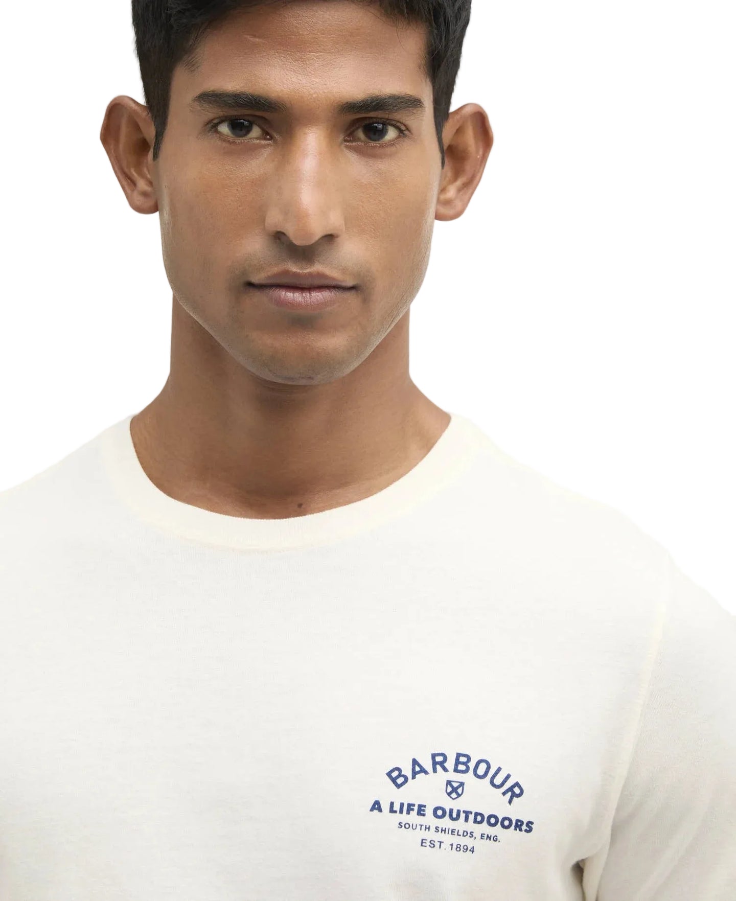 Barbour Mens Logo T-Shirt Whisper White