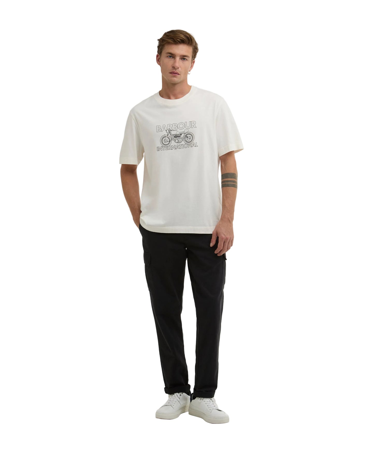 Barbour International Mens T-Shirt Cowl Whisper