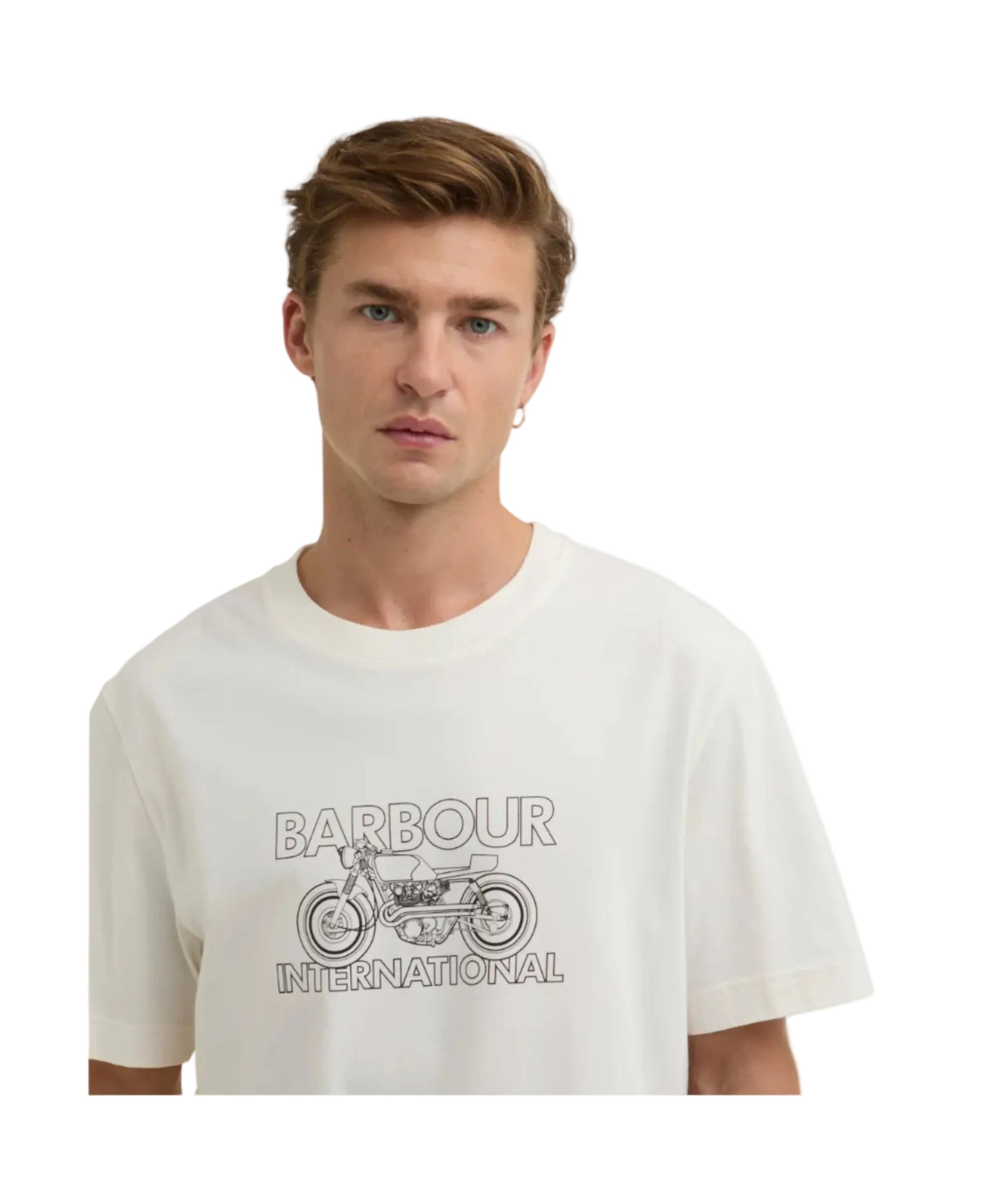 Barbour International Mens T-Shirt Cowl Whisper