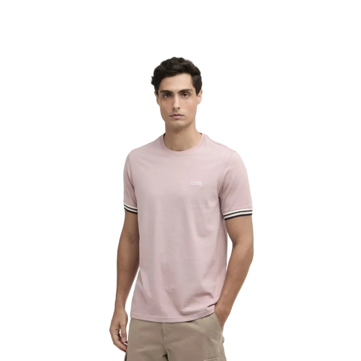 Barbour International Burnwood Tipped Cuff T-Shirt Woodrose