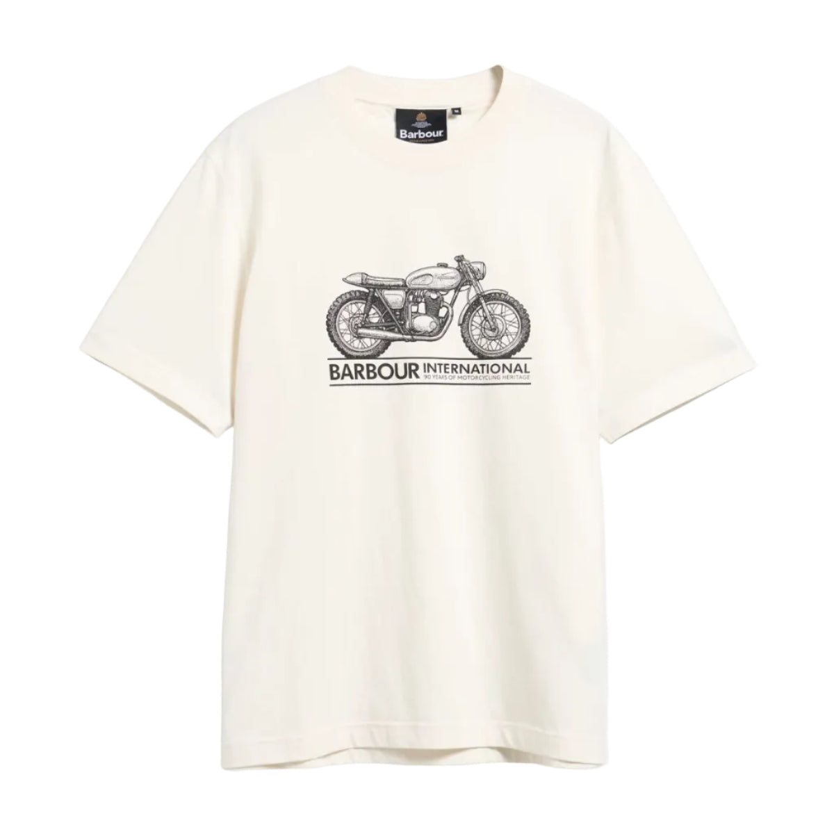 Barbour International Mens T-Shirt Triton Whisper White