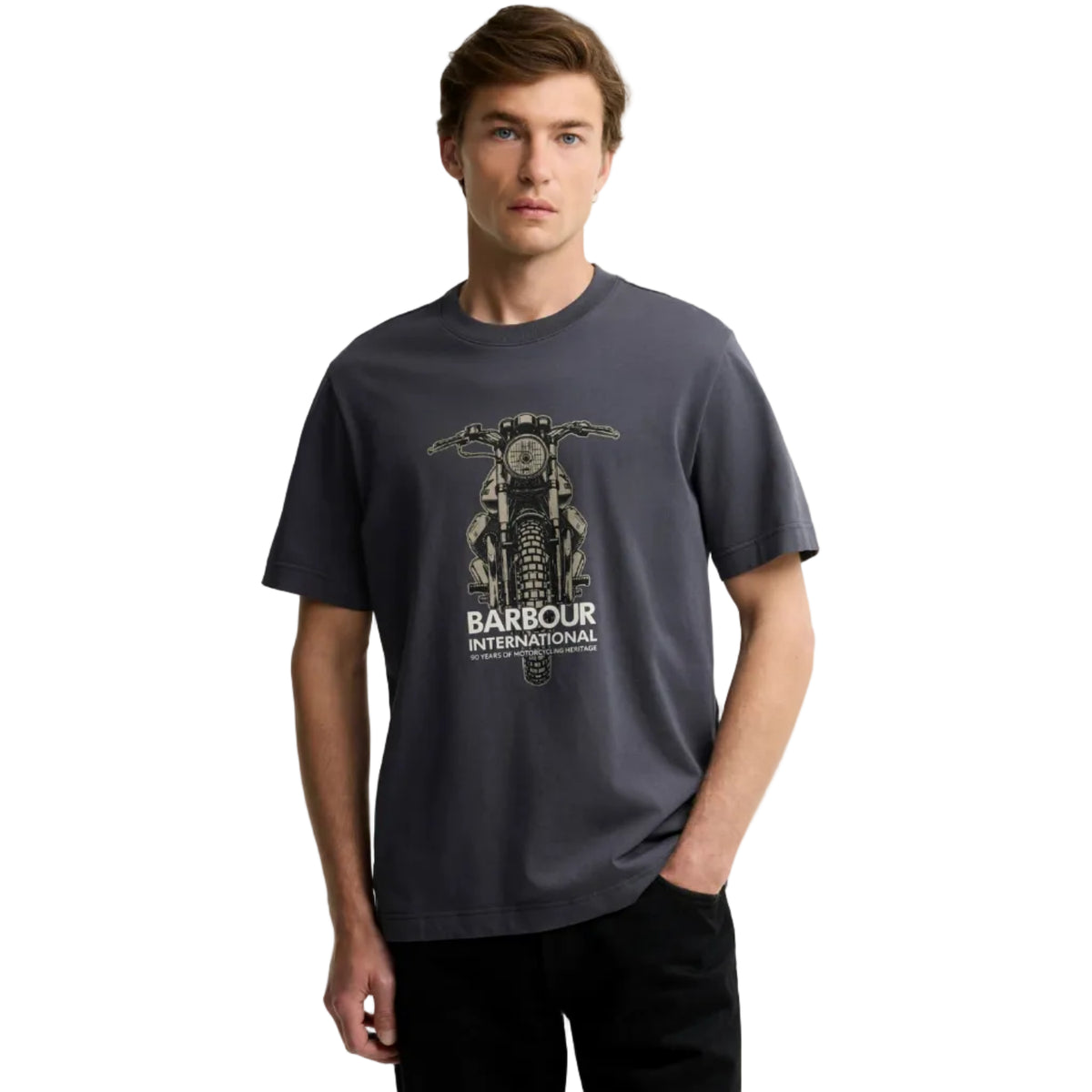 Barbour International Causey men's t-shirt in asphalt grey