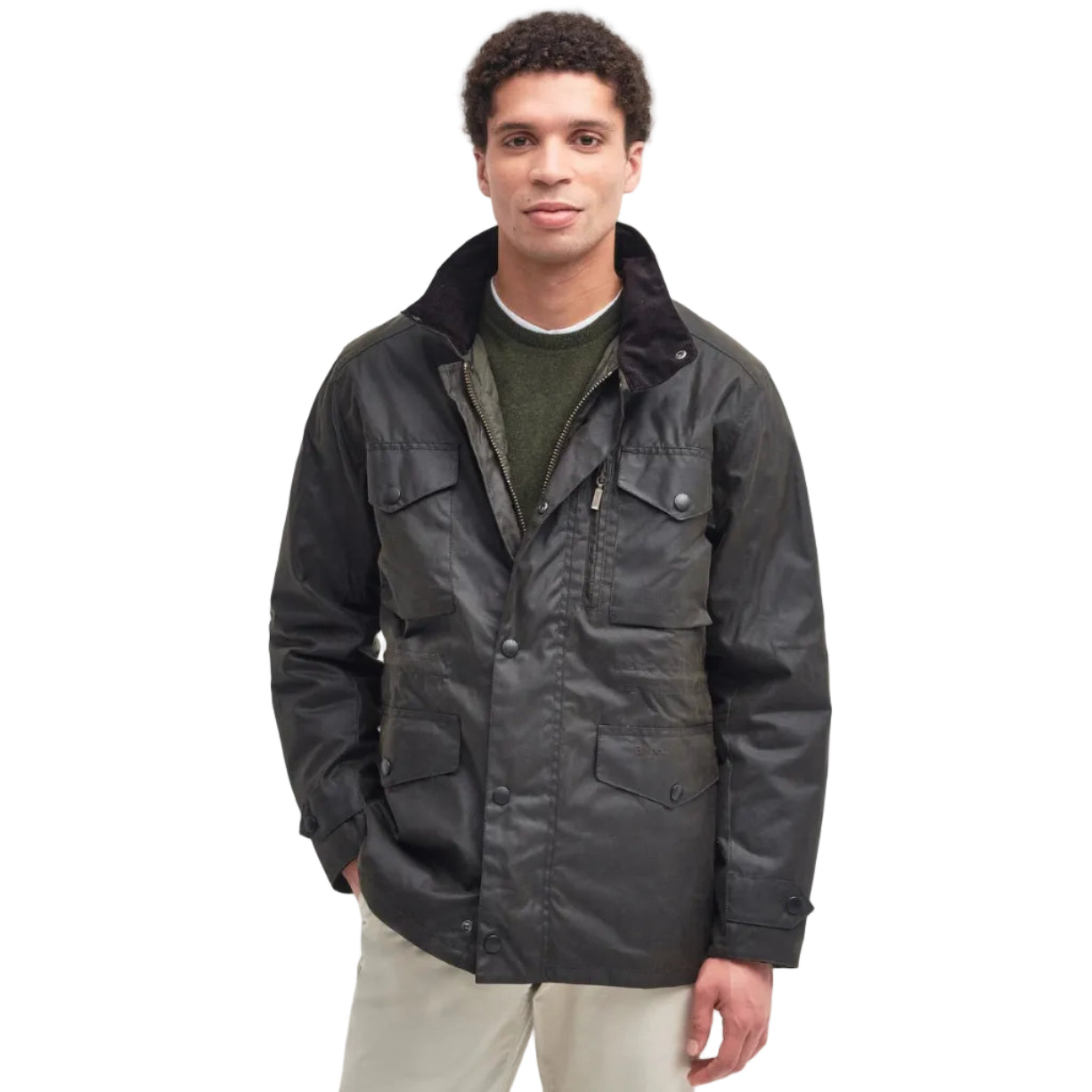 Barbour men's olive waxed jacket