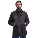 Barbour Hereford men's rustic waxed cotton jacket with corduroy collar