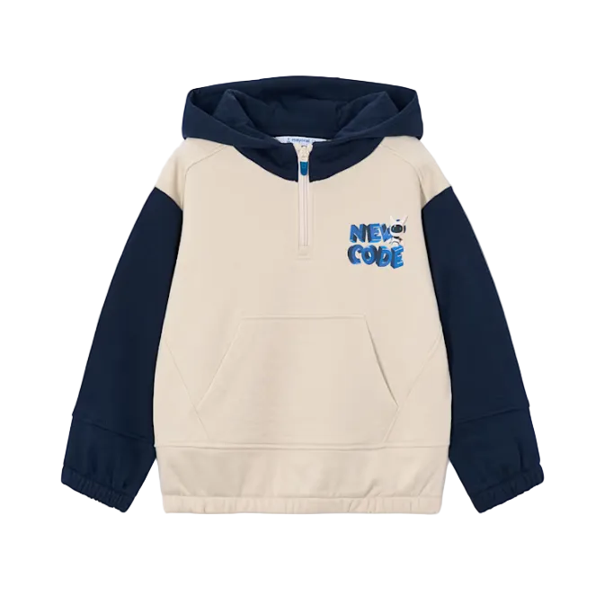 Mayoral Boys Hoodie New Code Stone/Blue