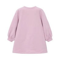 Mayoral girls' mauve pink screen-printed sweatshirt dress