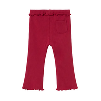 Mayoral baby girls' rooibos ribbed flare leggings with ruffle hem