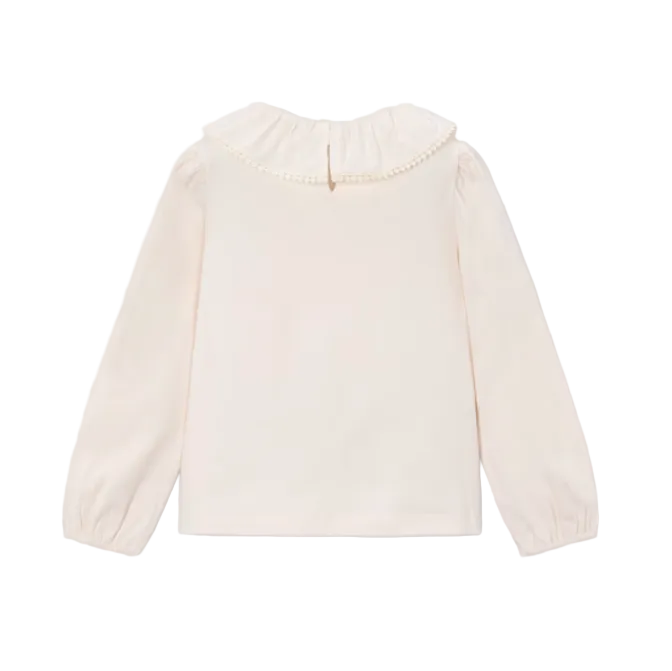 Mayoral Girls Blouse Ruffled Neck Soy