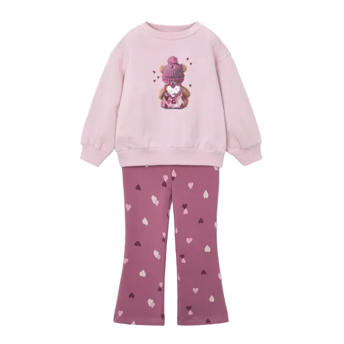 Mayoral Girls Set Legging and Sweatshirt Violet