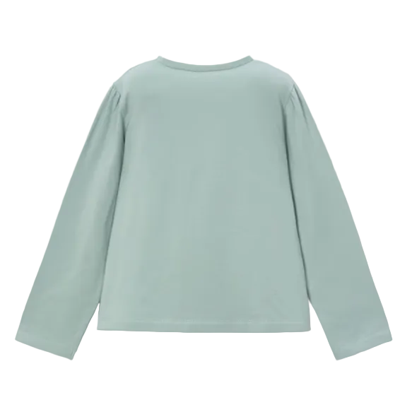 Mayoral girls' mint green floral long sleeve T-shirt