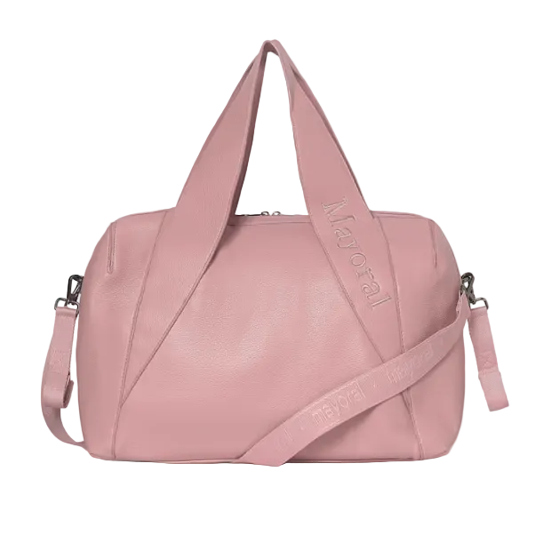 Mayoral blush pink faux leather maternity changing bag