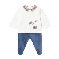 Mayoral baby boys' blueberry blue two piece top and trouser set
