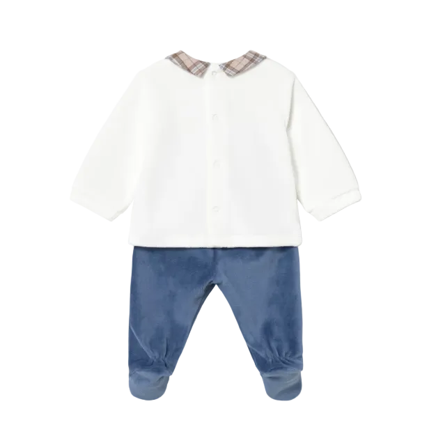 Mayoral baby boys' blueberry blue two piece top and trouser set