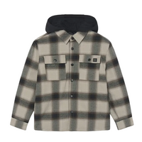 Mayoral boys' checked hooded jacket negro