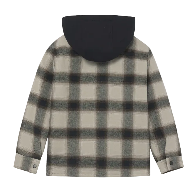 Mayoral boys' checked hooded jacket negro