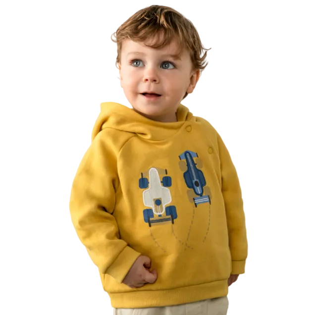 Mayoral boys' custard yellow hoodie