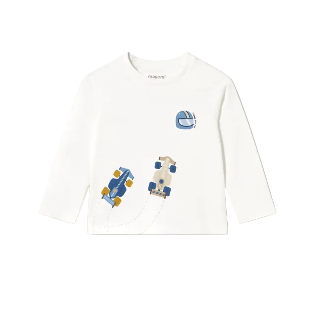 Mayoral boys' cream t-shirt