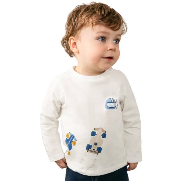 Mayoral boys' cream t-shirt