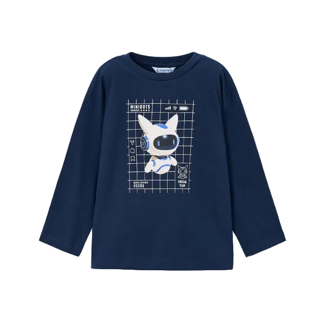 Mayoral boys' blue long sleeve top