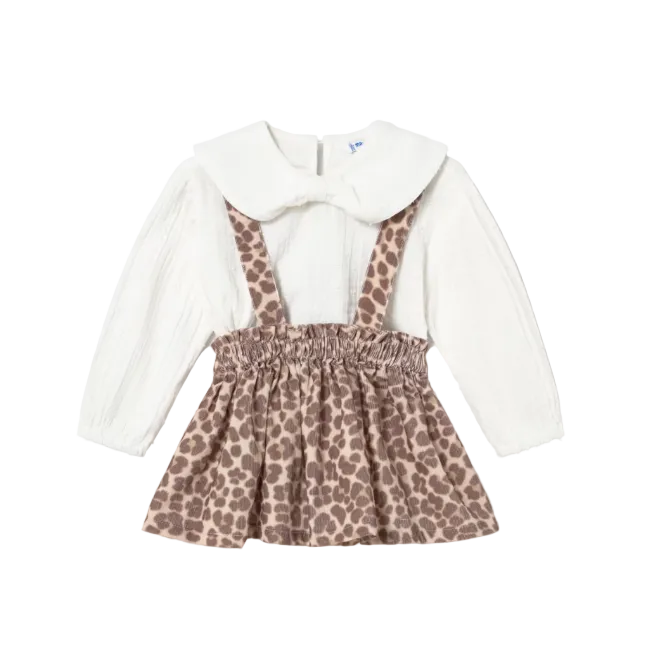 Mayoral girls' 2 piece set 2950 nuez