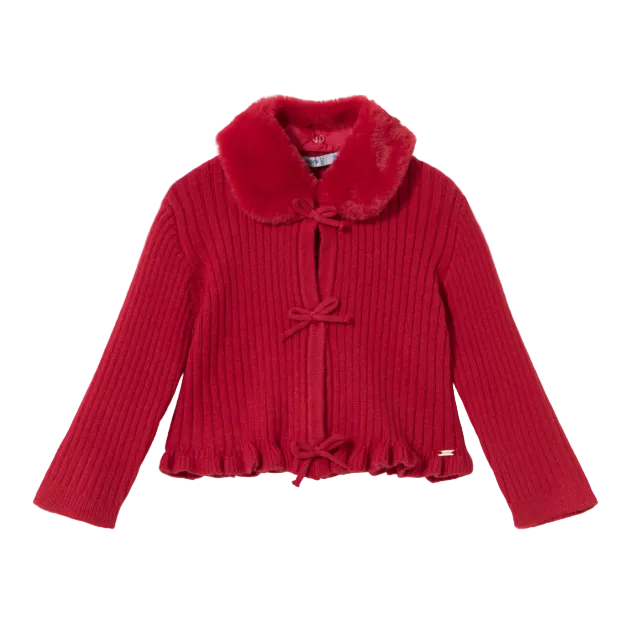 Mayoral Girls Cardigan 2386 Red