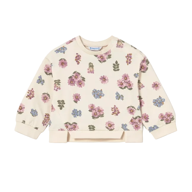 Mayoral girls' soy cream knitted jumper