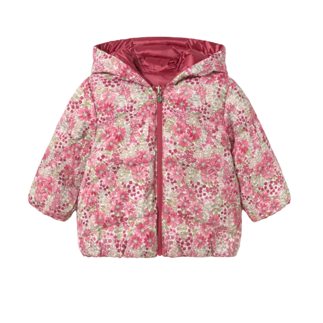 Mayoral girls' reversible coat 2437 petalo