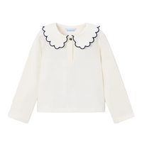 Mayoral girls' soy beige top