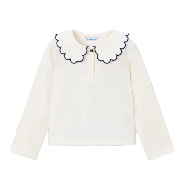 Mayoral girls' soy beige top