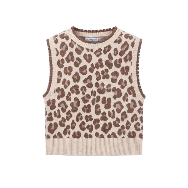 Mayoral girls' chestnut brown knitted top