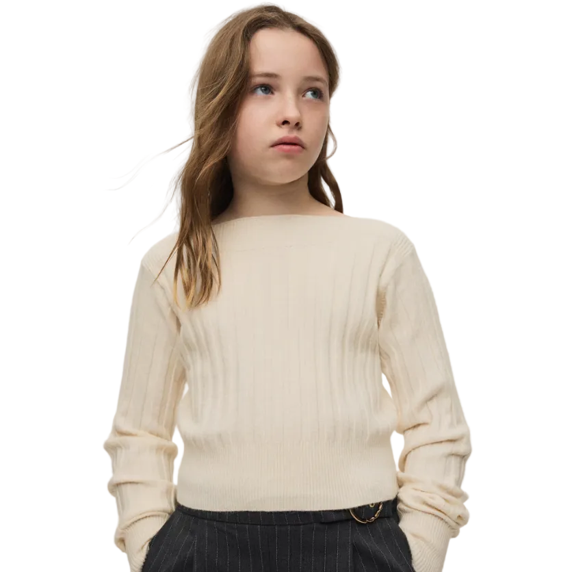 Mayoral girls' cream knitted top