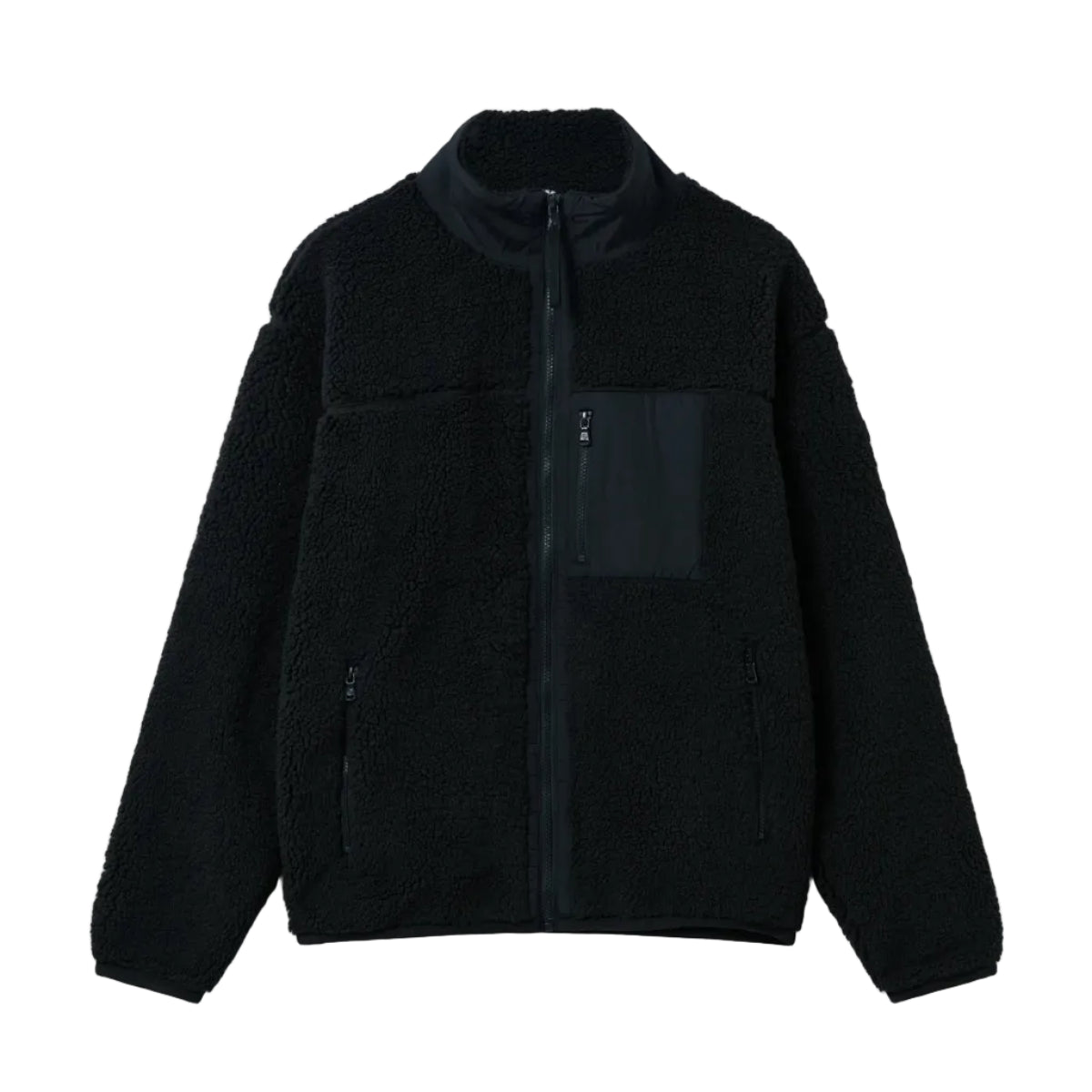 Gym+Coffee Industry fleece full zip jacket in black