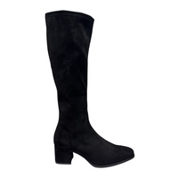 Miss Elastic women's black long leg boot