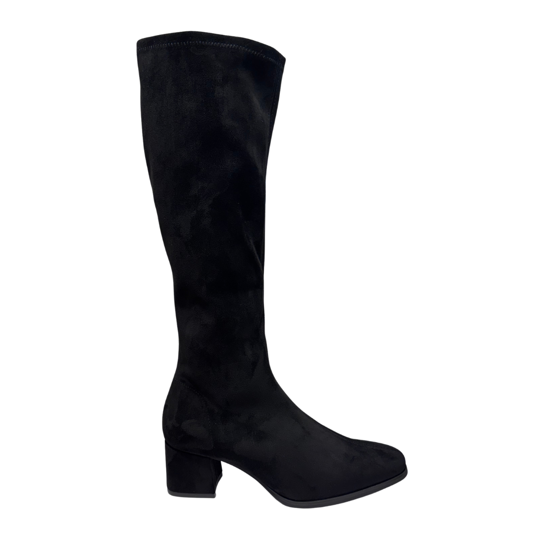 Miss Elastic women's black long leg boot