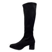 Miss Elastic women's black long leg boot