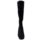 Miss Elastic women's black long leg boot