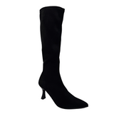 Miss Elastic women's black long leg boot