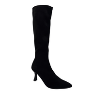 Miss Elastic women's black long leg boot