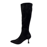 Miss Elastic women's black long leg boot