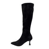 Miss Elastic women's black long leg boot
